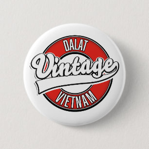 Badge Rond 5 Cm Logo rétro de Dalat vietnam