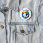 Badge Rond 5 Cm logo rétro des Keys de Floride (En situation)