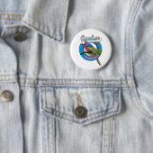 Badge Rond 5 Cm Logo rétro Explore Hawaii (En situation)