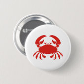 Badge Rond 5 Cm Logo rouge de crabe (Devant & derrière)