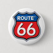 Badge Rond 5 Cm Logo Route 66 (Devant)