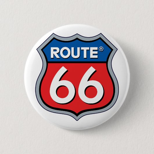 Badge Rond 5 Cm Logo Route 66 (Devant)
