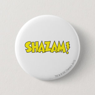 Badge Rond 5 Cm Logo Shazam Jaune