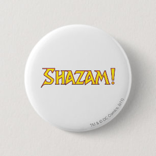 Badge Rond 5 Cm Logo Shazam Jaune/Rouge