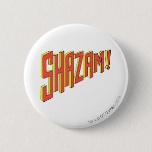 Badge Rond 5 Cm Logo Shazam Rouge/Jaune