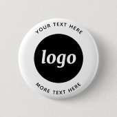 Badge Rond 5 Cm Logo Simple Avec Entreprise Texte (Devant)