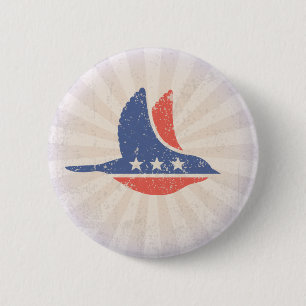 Badge Rond 5 Cm Logo social de Démocrate