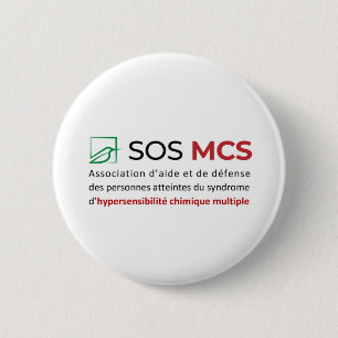 Badge Rond 5 Cm Logo SOS MCS + tekst Ronde Button 5,7 Cm