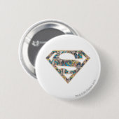 Badge Rond 5 Cm Logo Supergirl Comic Strip (Devant & derrière)