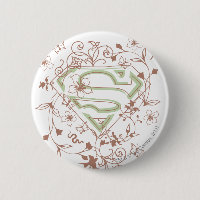 Logo Supergirl Green Floral