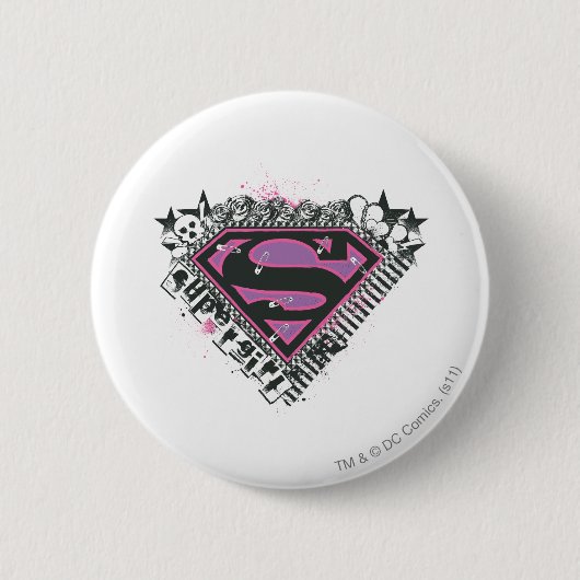 Badge Rond 5 Cm Logo Supergirl Pins (Devant)