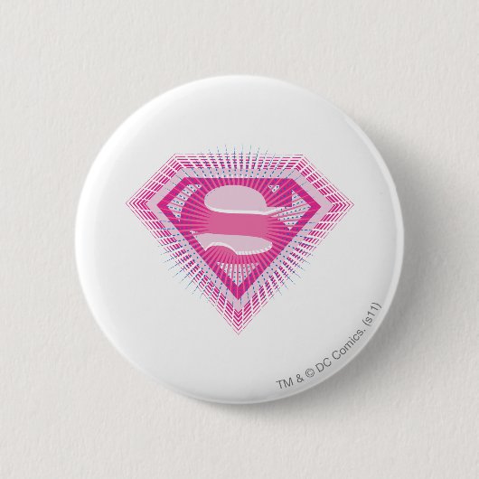 Badge Rond 5 Cm Logo Supergirl rose (Devant)