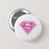 Badge Rond 5 Cm Logo Supergirl rose (Devant & derrière)