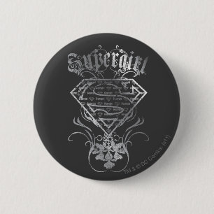 Badge Rond 5 Cm Logo Supergirl Silver