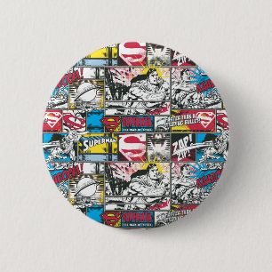 Badge Rond 5 Cm Logo Superman Motif 2