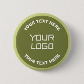 Badge Rond 5 Cm Logo téléchargé ou design & texte modifiable Toute (Devant)