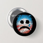 Badge Rond 5 Cm Logo triste d'Obama de visage (Devant & derrière)