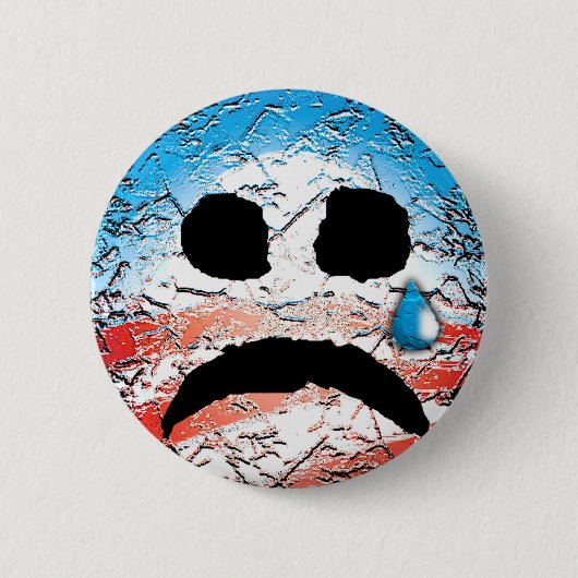 Badge Rond 5 Cm Logo triste d'Obama de visage (Devant)