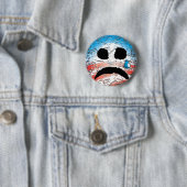 Badge Rond 5 Cm Logo triste d'Obama de visage (En situation)