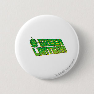 Badge Rond 5 Cm Logo vert de lanterne - incliné