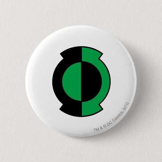 Badge Rond 5 Cm Logo vert de lanterne renversé (Devant)