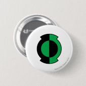 Badge Rond 5 Cm Logo vert de lanterne renversé (Devant & derrière)