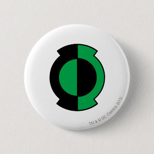 Badge Rond 5 Cm Logo vert de lanterne renversé