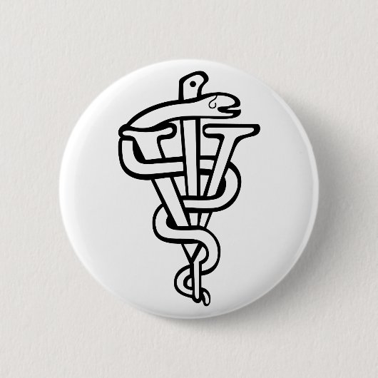 Badge Rond 5 Cm Logo vétérinaire (Devant)