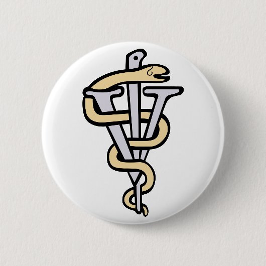 Badge Rond 5 Cm Logo vétérinaire (Devant)