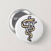 Badge Rond 5 Cm Logo vétérinaire (Devant & derrière)