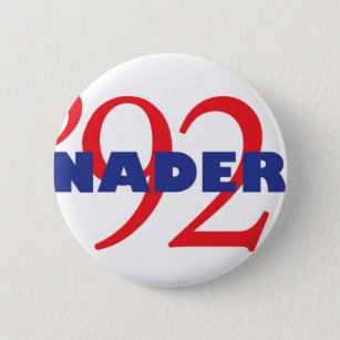 Badge Rond 5 Cm Logo vintage Ralph Nader 1992 de campagne