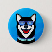 Badge Rond 5 Cm Logo XRdoge Bleu (Devant)