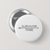 Badge Rond 5 Cm Logos de tribu de survivant (noir) (Devant & derrière)
