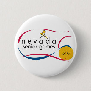 BADGE ROND 5 CM LOGOS SUPÉRIEURS DE JEUX DU NEVADA SUR TOUT