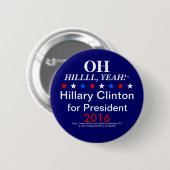 BADGE ROND 5 CM L'OH HILLLL, OUAIS ! (Devant & derrière)