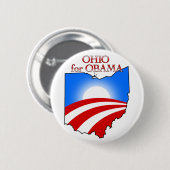 Badge Rond 5 Cm L'Ohio pour Obama (Devant & derrière)