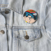 Badge Rond 5 Cm Lois et Clark Comic (En situation)