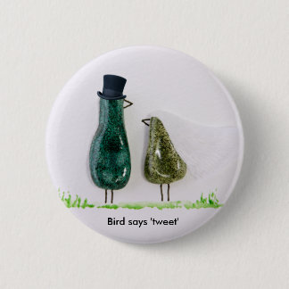 Badge Rond 5 Cm L'oiseau dit 'tweet'