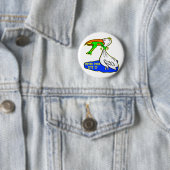 Badge Rond 5 Cm L'oiseau d'obstruction de grenouille abandonnent (En situation)