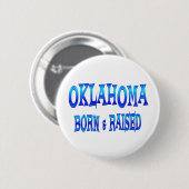 Badge Rond 5 Cm L'Oklahoma soutenu et augmenté (Devant & derrière)