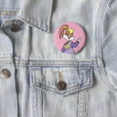 Badge Rond 5 Cm Lola TUNE SQUAD™ Varsity Heart (En situation)