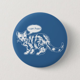 Badge Rond 5 Cm lolcat - je peux a ?