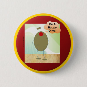 Badge Rond 5 Cm L'olive heureuse