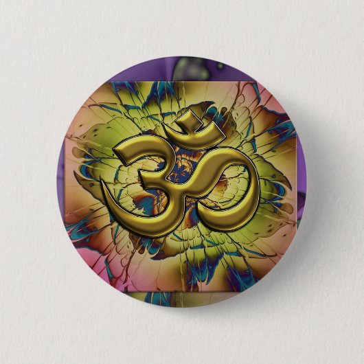 Badge Rond 5 Cm L'OM de floraison (Devant)