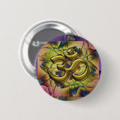 Badge Rond 5 Cm L'OM de floraison (Devant & derrière)