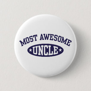 Badge Rond 5 Cm L'oncle le plus génial
