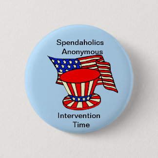 Badge Rond 5 Cm L'Oncle Sam est un temps shopaholic d'intervention