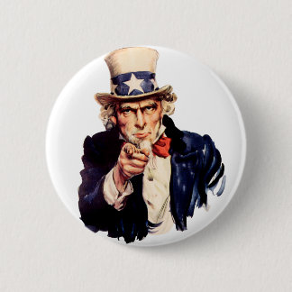 Badge Rond 5 Cm L'Oncle Sam vous veut !