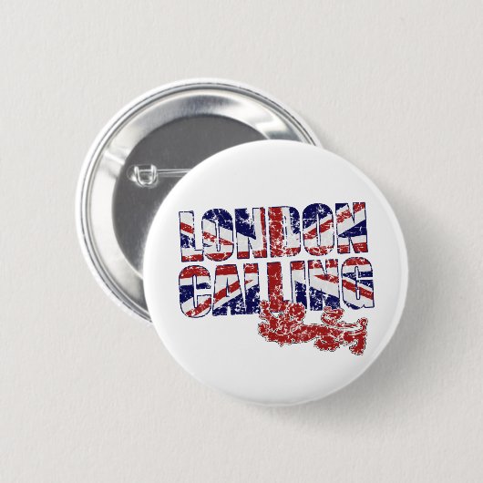 Badge Rond 5 Cm Londres appelle (Devant & derrière)