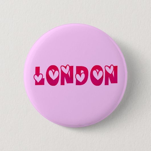 Badge Rond 5 Cm Londres en coeur (Devant)